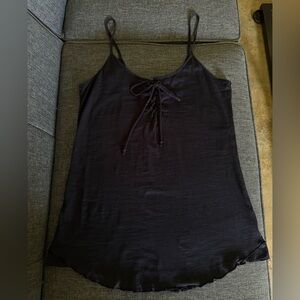 ROXY Black Lace-Up Cami Tank Top